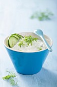 Tzatziki with cucumber and dill