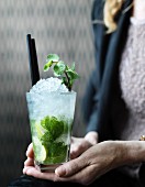 Mojito (cocktail made from rum, mint, lime juice and sugar)