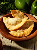 Fried pastry parcels filled with peppers (Mexico)