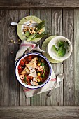 Fish stew with prawns and chickpeas