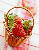 A basket of fresh strawberries