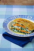 Sweet potato and spinach lasagne