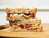 Peanut butter and jelly sandwiches