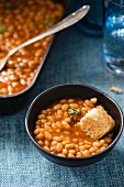 Baked beans with toast