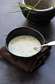 Potato soup with chives