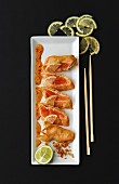 Salmon tempura with limes (Japan)