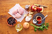 Ingredients for a chicken dish