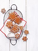 Gingerbread snowflakes for Christmas