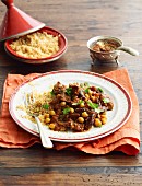 Lamb tagine with pomegranate and dates