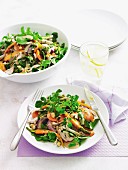 Roast carrot and chicken salad