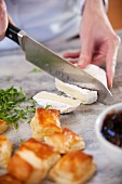 Brie, puff pastry and caramelised onions at Christmas