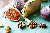 Stilton with walnuts and figs