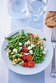 Vegetable salad with feta