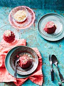 Beetroot mousse with grated coconut