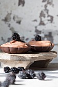 Mousse au chocolat with blackberries