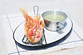 Antipasto di triglie (red mullet with a herb dip, Italy)