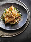 Grilled squid with chillis and clementines