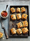 Duck sausage rolls