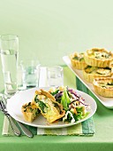 Individual vegetable quiches