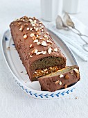 Coffee cake with flaked almonds