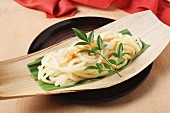 Uncooked udon noodles (Japan)