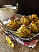 Baked and filled potatoes