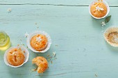 Muffins made with mandarins and orange blossom water
