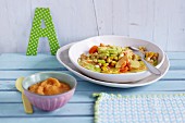 Chickpea puree and vegetable curry with chickpeas