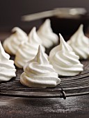 Meringues on a wire rack