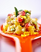 Bulgur salad with fruit and vegetables