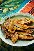 Fried plantains with cinnamon (Caribbean)