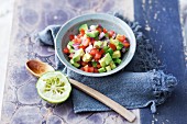 Avocado tomato salsa to be served with raclette