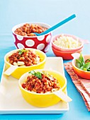 Pasta with bean bolognese