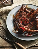 Pork ribs with ginger and molasses