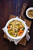 Savoy cabbage with carrots and coarse mustard