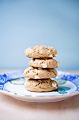 A stack of nut cookies