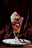 A hot fudge and walnut sundae