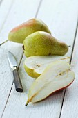 Pears, whole and halved