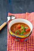 Tomato soup with fresh parsley