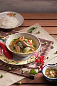 Green curry with chicken and rice (Thailand)