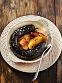 Boudin Noir with baked apples (France)
