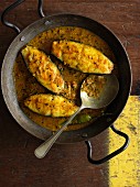 Halibut in a curry mustard sauce (Bengal)