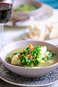Potato soup with kale