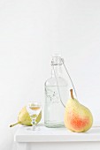 Pear schnapps and pears