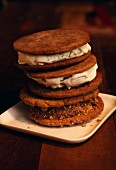 A stack of ice cream sandwiches