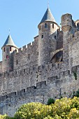 Ostseite der Zitadelle von Carcassonne (Frankreich)