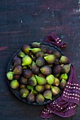 A plate of fresh figs