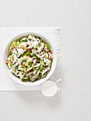 Potato and chicken salad with celery and mayonnaise dressing (supervision)