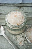 Himalayan salt in a screw-top jar