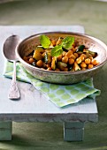 Chickpeas with courgette